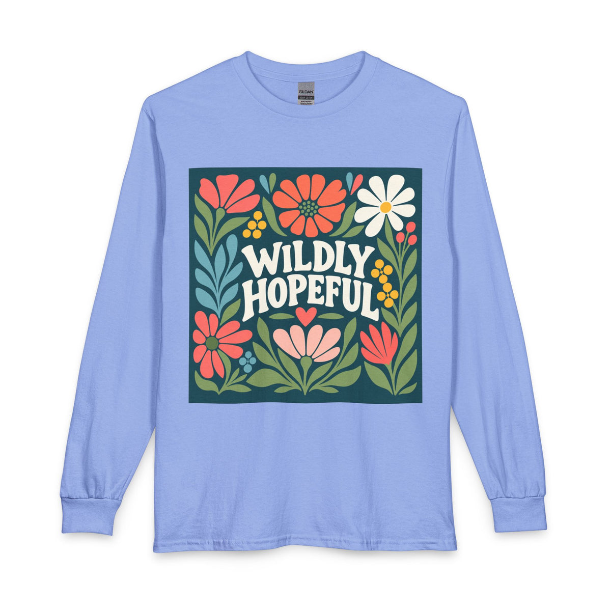 Wildly Hopeful Retro Floral Long Sleeve Tee