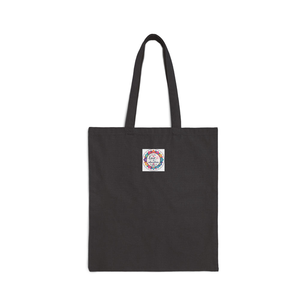 Wildly Hopeful Retro Floral Canvas Tote Bag — Eco-Friendly Reusable Market Bag