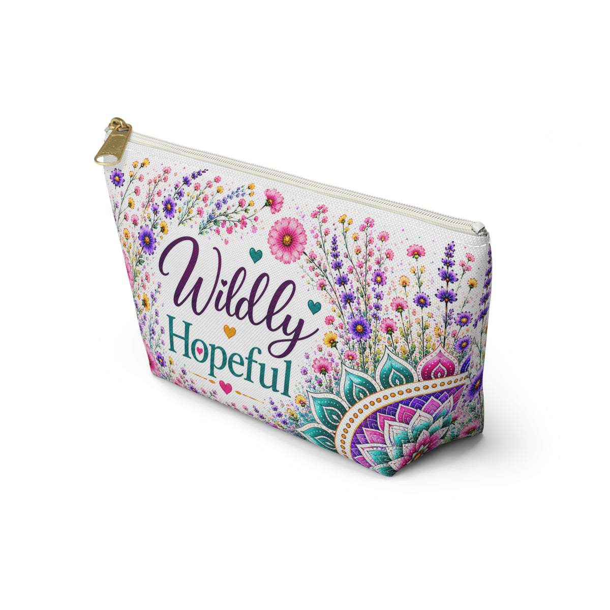 Wildly Hopeful Floral Accessory Pouch