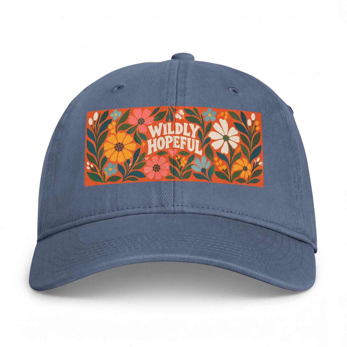 Wildly Hopeful Floral Cap — Embroidered Flower Patch Hat