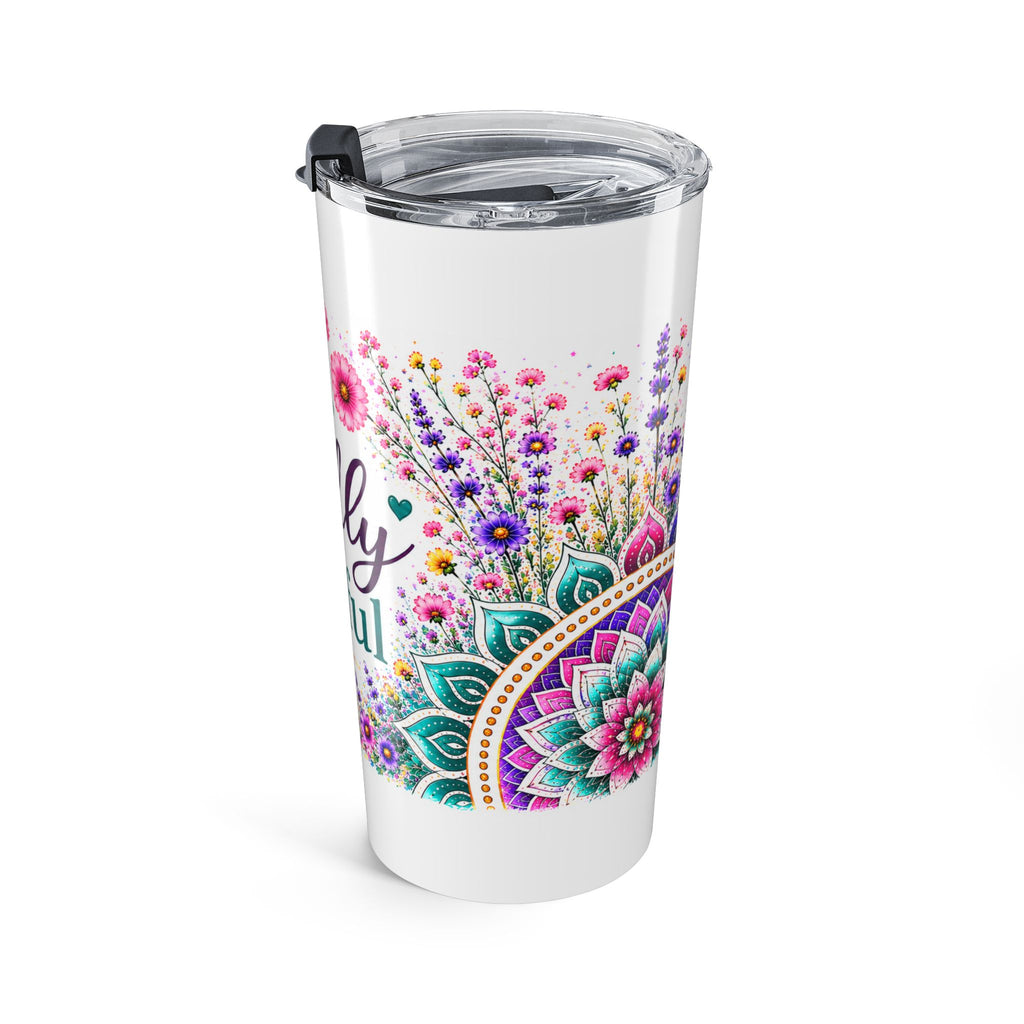 20oz Floral 'Wildly Hopeful' Insulated Tumbler — Floral Travel Cup for Inspirational Gifts