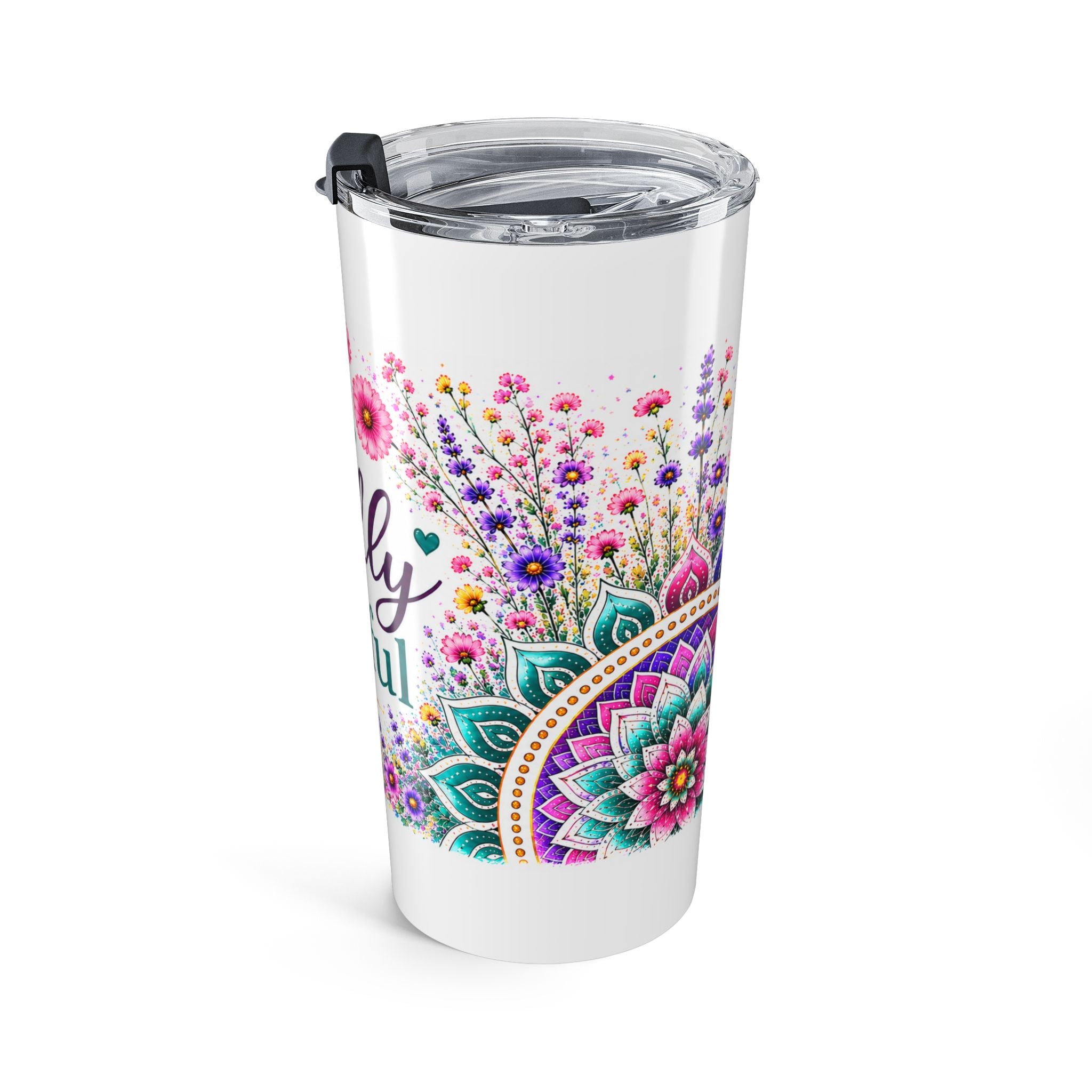 20oz Floral 'Wildly Hopeful' Insulated Tumbler — Floral Travel Cup for Inspirational Gifts
