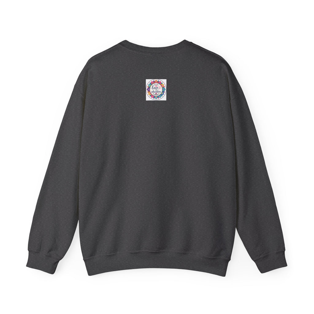 Coffee, Kids, Chaos & Hope Crewneck Sweatshirt — Colorful Educator/Counselor/Mom Life Pullover