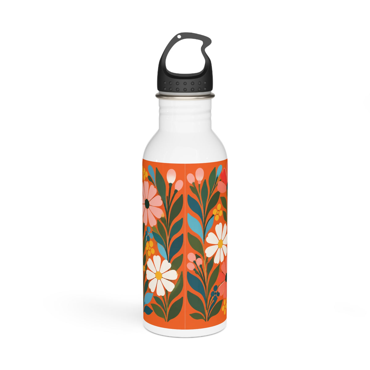 Wildly Hopeful Retro-Floral Stainless Steel Water Bottle