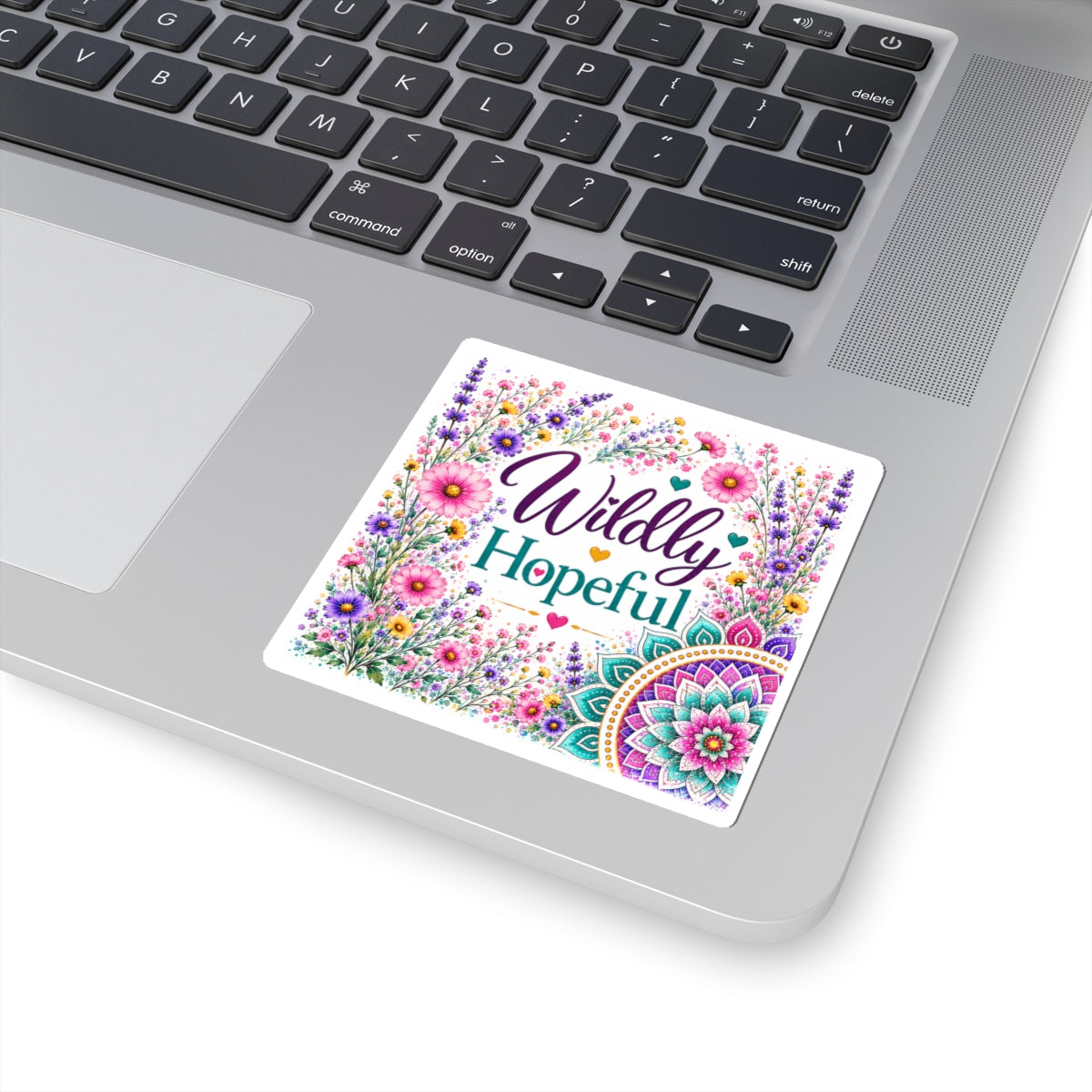 Wildly Hopeful Floral Sticker – Inspirational Kiss-Cut Vinyl Decal