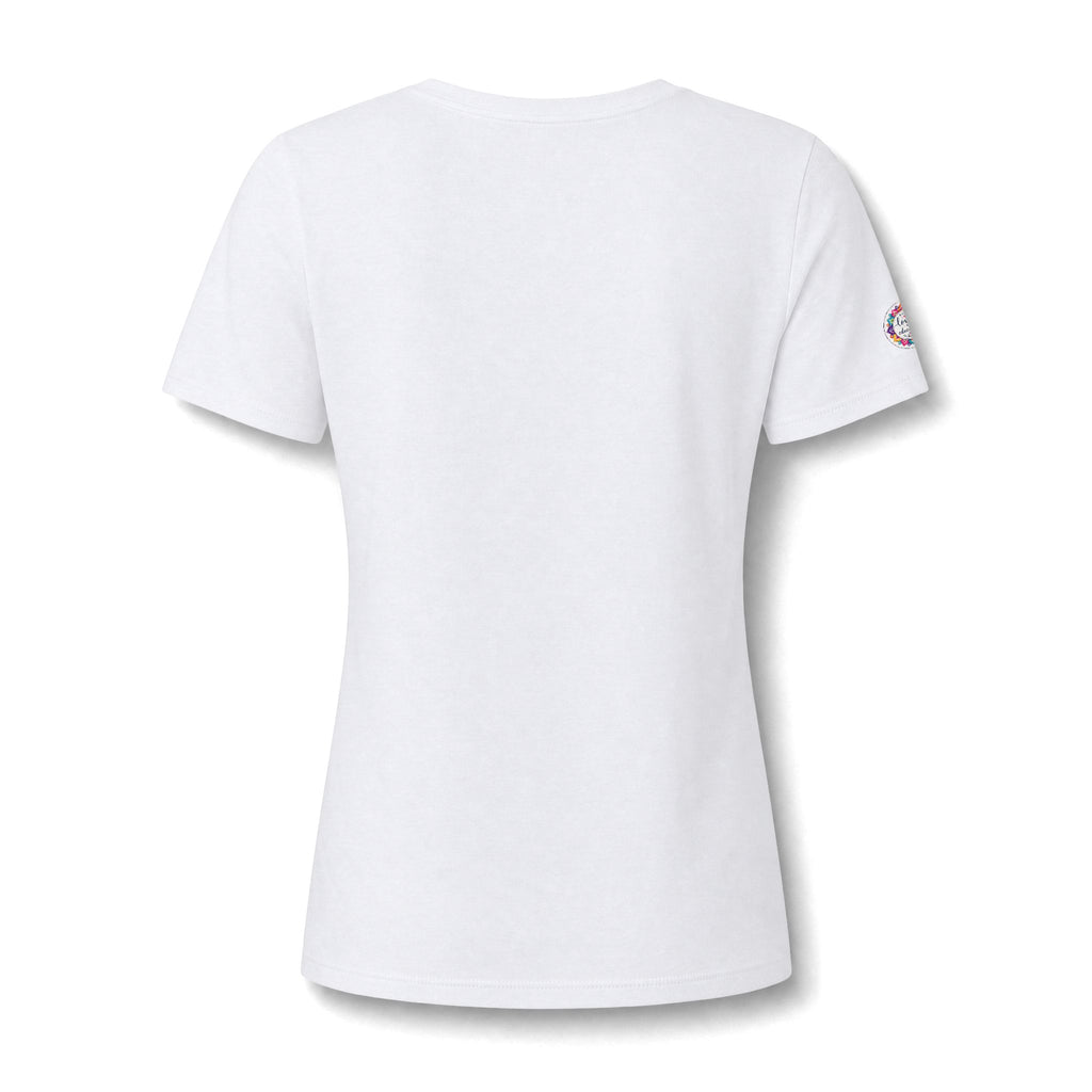 Women's V-Neck Tee - 'Wildly Hopeful' Floral Graphic