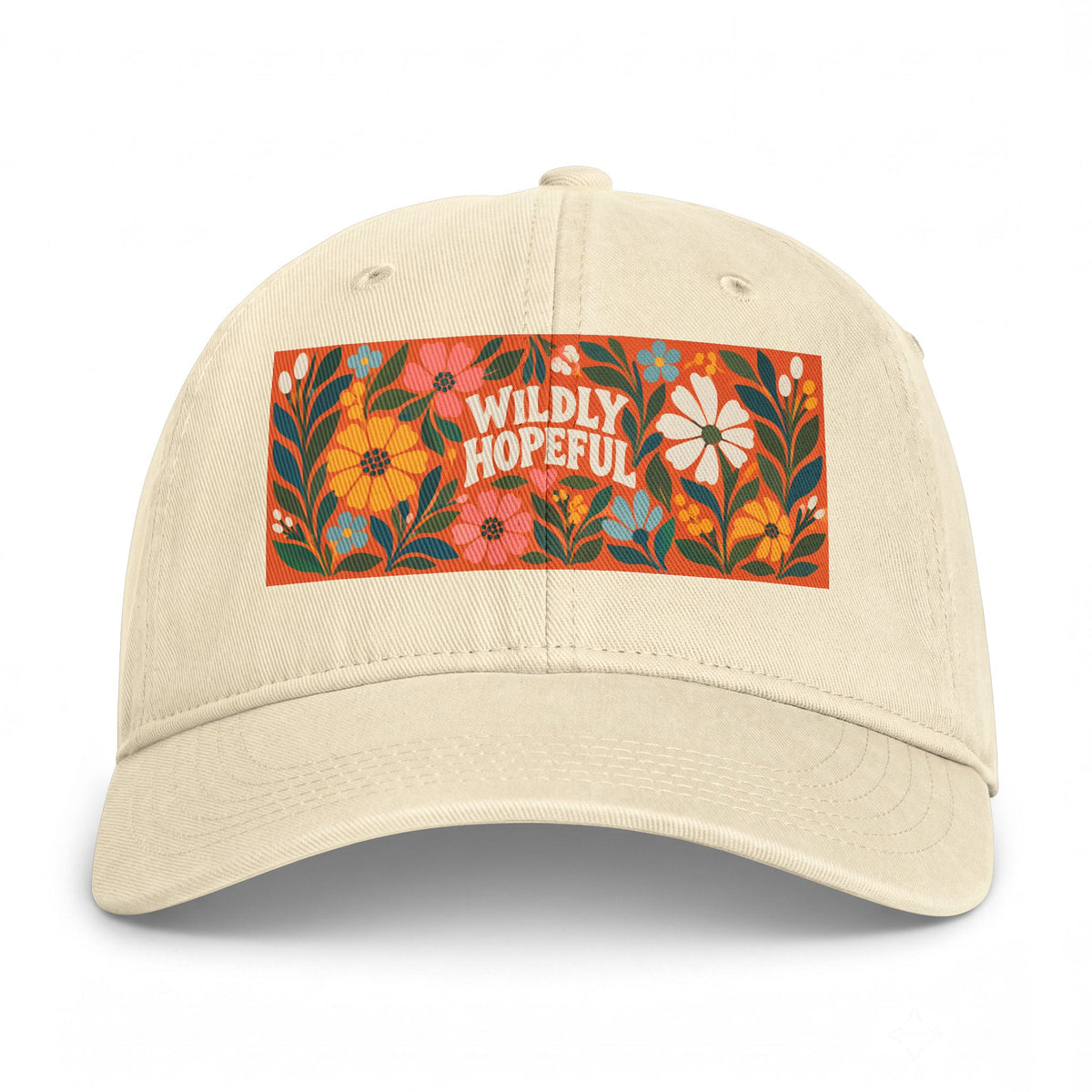 Wildly Hopeful Floral Cap — Embroidered Flower Patch Hat