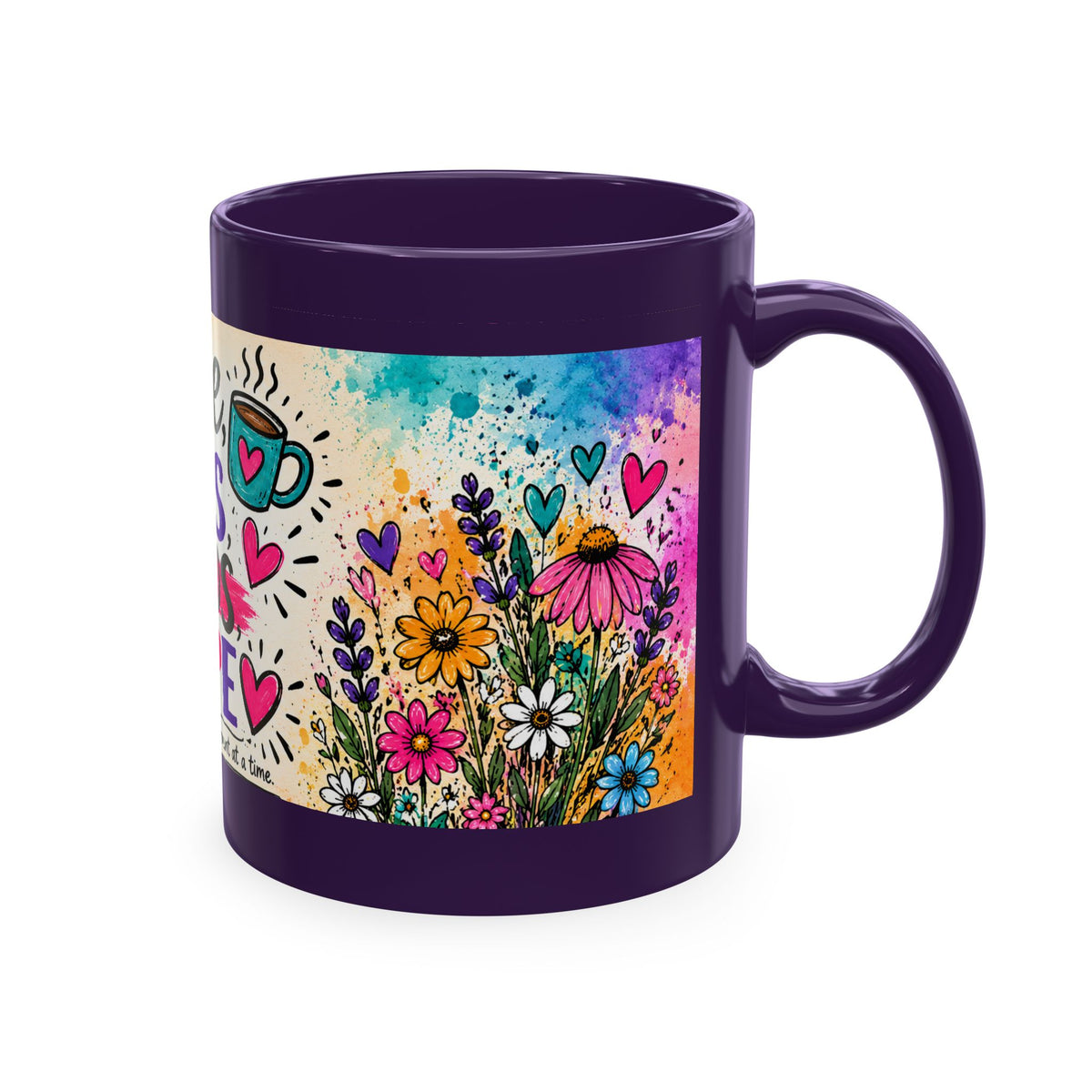 Coffee, Kids, Chaos & Hope Ceramic Mug — Colorful Teacher/Counselor/Principal/Mom Gift
