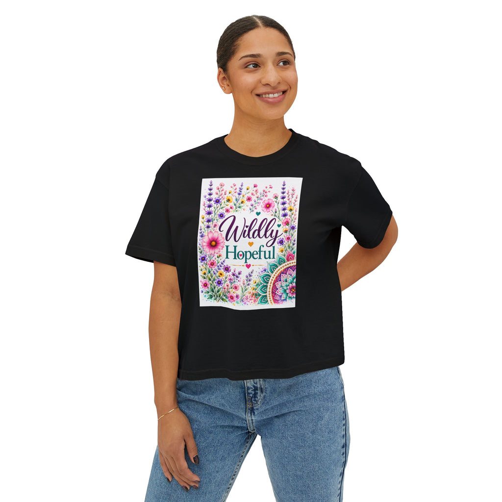 Wildly Hopeful Floral Boxy Tee