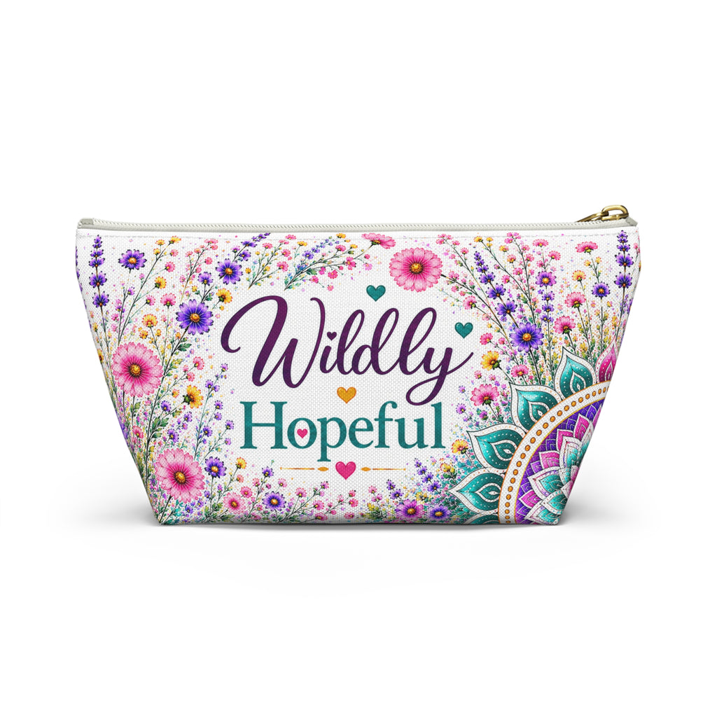 Wildly Hopeful Floral Accessory Pouch