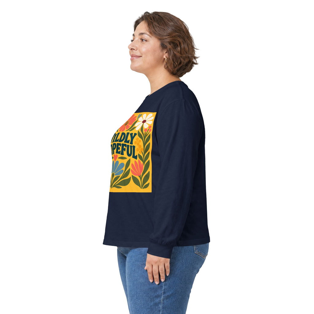Wildly Hopeful Retro Floral Long Sleeve Tee