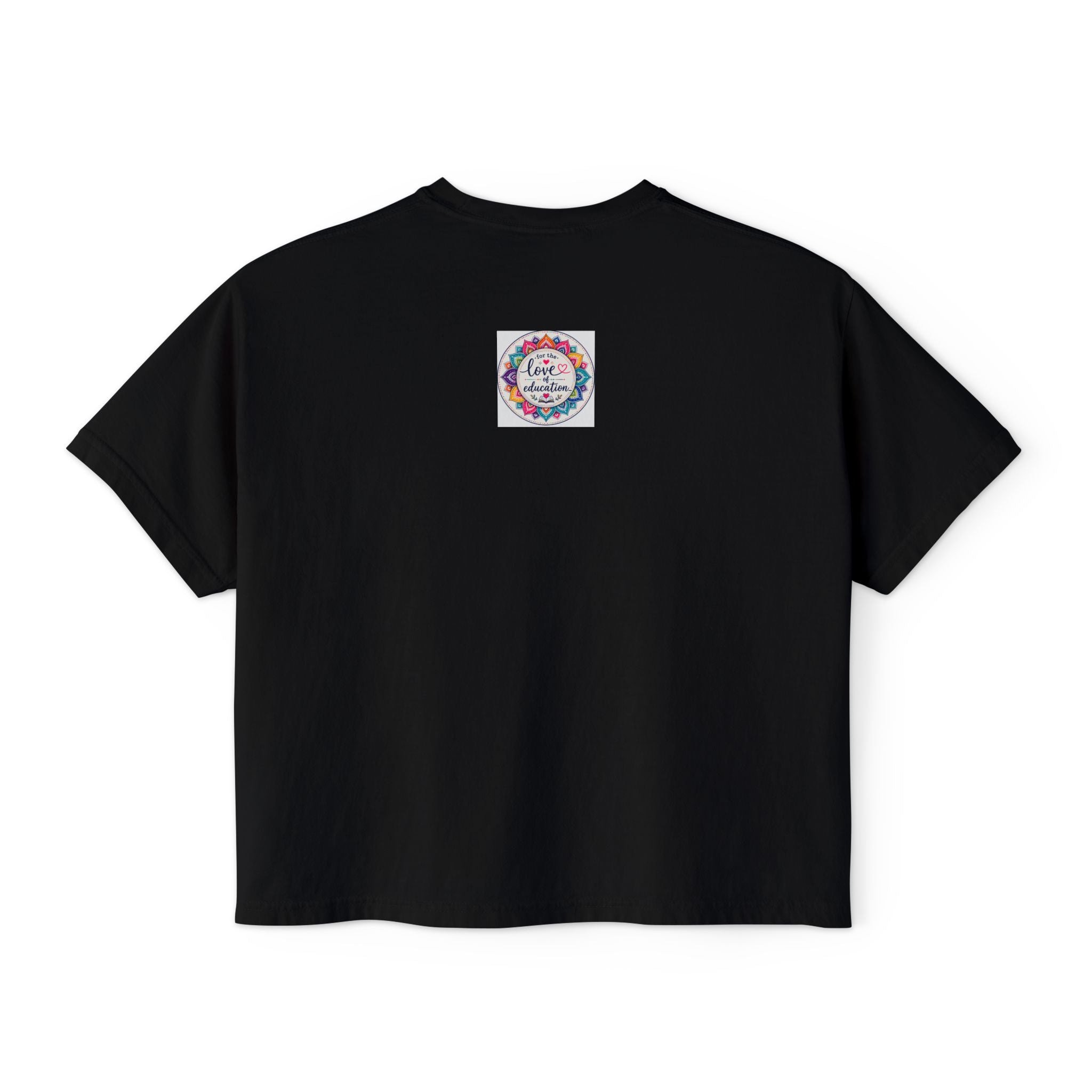 Women’s Boxy Tee — “Coffee, Kids, Chaos, Hope” Floral Graphic