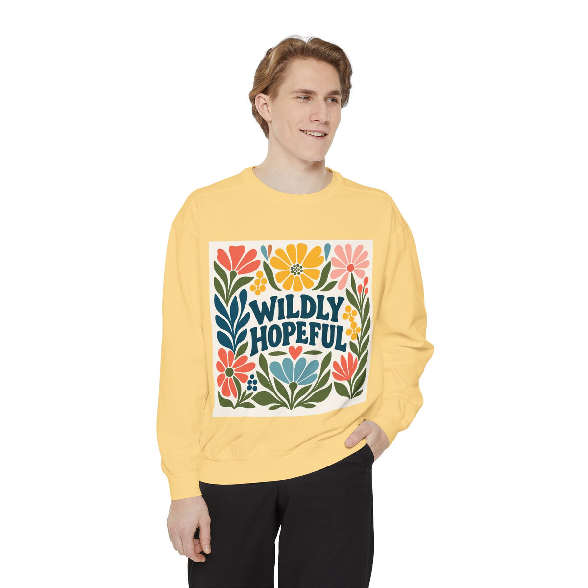 Wildly Hopeful Floral Sweatshirt, Mutiple Trendy Colors