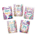 Floral Inspirational Greeting Card Set — 5 Encouragement Cards (Choose Joy, Wildly Hopeful)