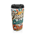 Fuelled by Coffee and Chaos Stainless Steel Travel Mug for Teachers, Dads, Chaos Coordinators
