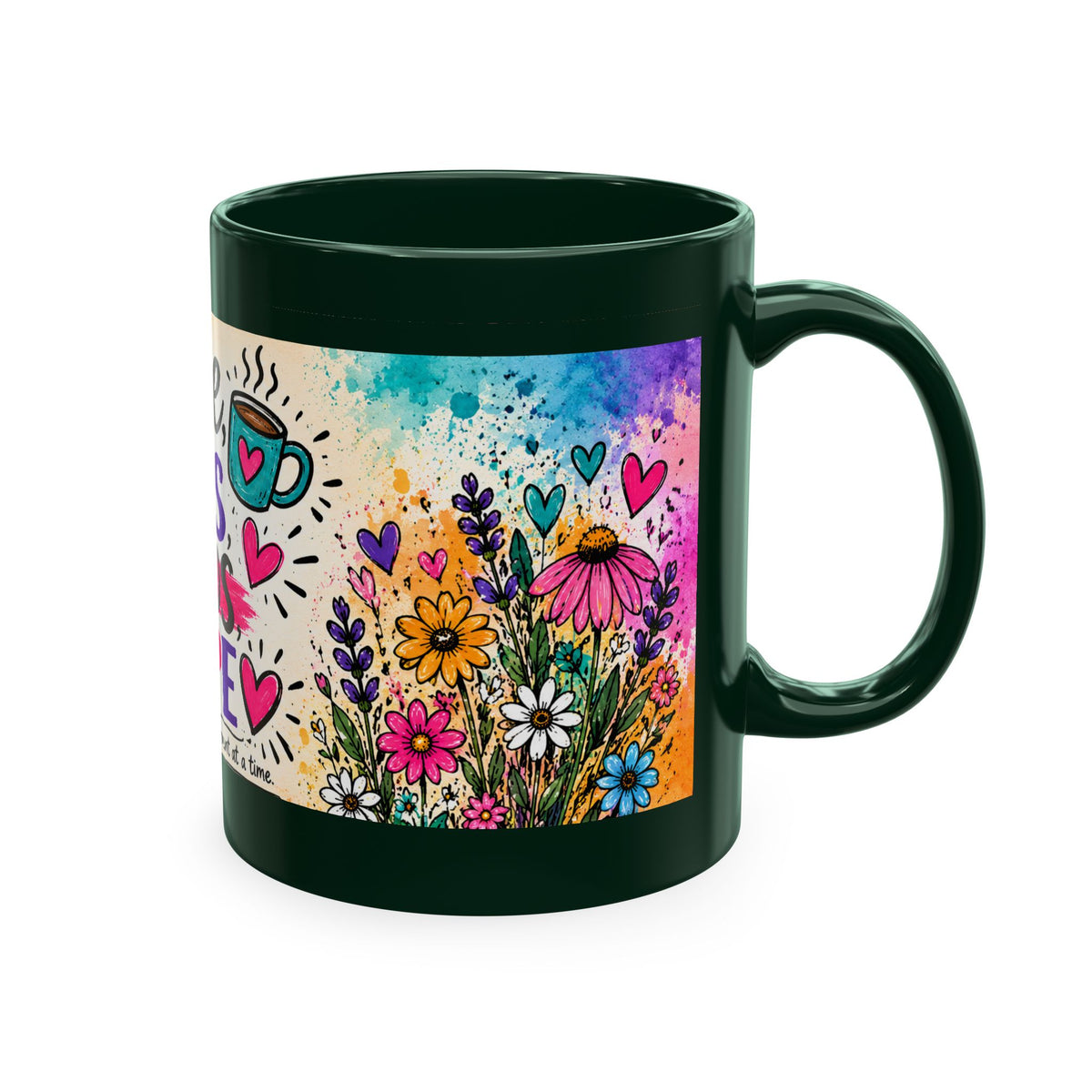 Coffee, Kids, Chaos & Hope Ceramic Mug — Colorful Teacher/Counselor/Principal/Mom Gift