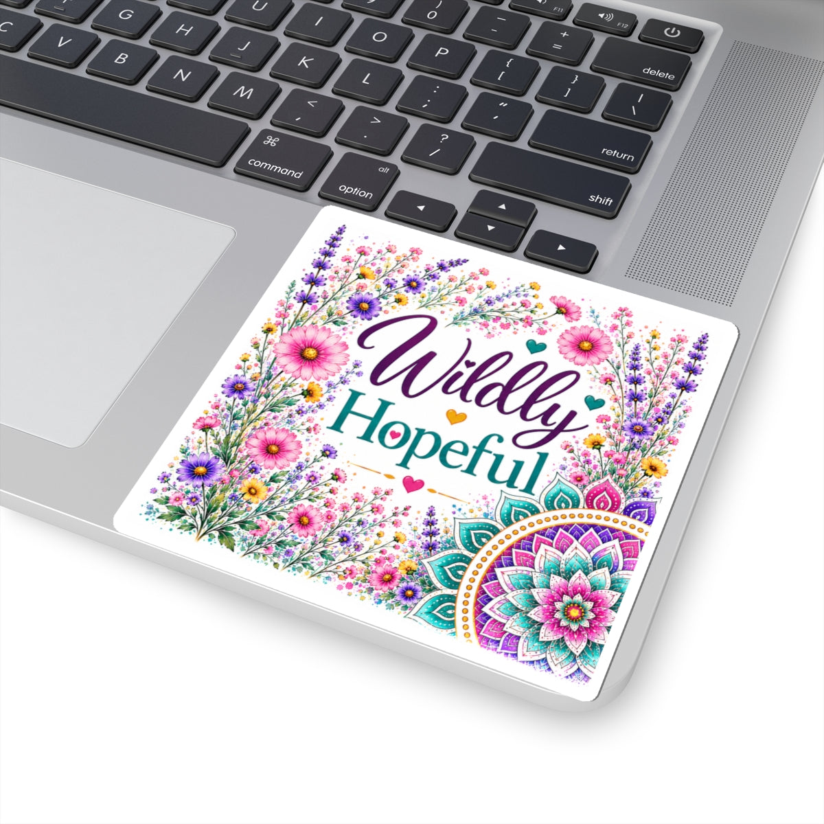 Wildly Hopeful Floral Sticker – Inspirational Kiss-Cut Vinyl Decal