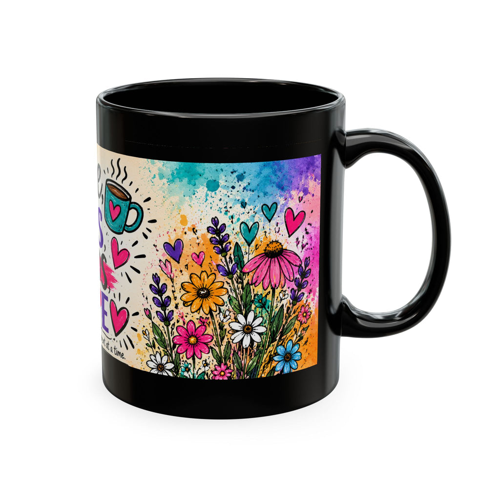 Coffee, Kids, Chaos & Hope Ceramic Mug — Colorful Teacher/Counselor/Principal/Mom Gift