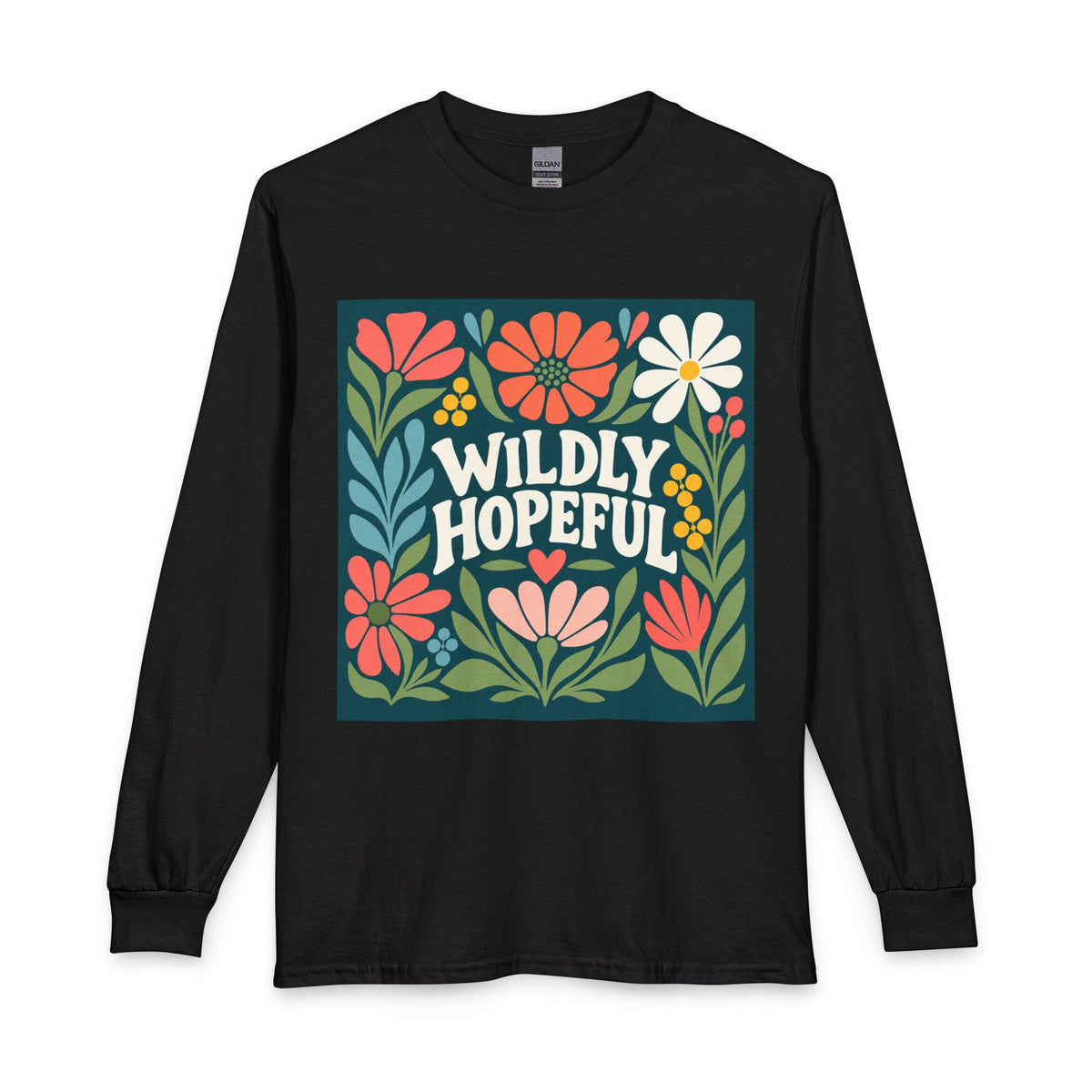 Wildly Hopeful Retro Floral Long Sleeve Tee