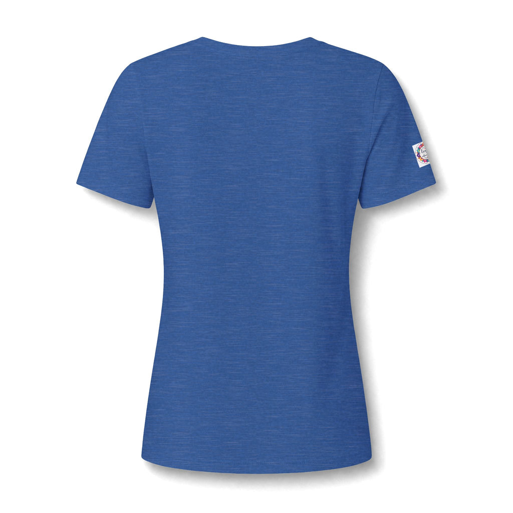 Women's V-Neck Tee - 'Wildly Hopeful' Floral Graphic