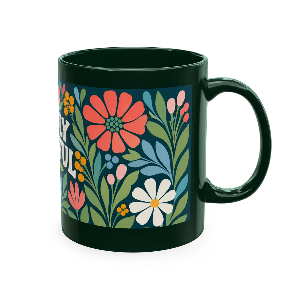 Wildly Hopeful Ceramic Mug — Retro Floral Inspirational Coffee Cup