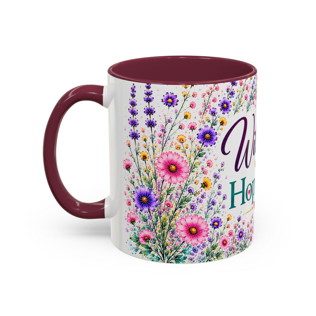Wildly Hopeful Floral Ceramic Mug (11oz/15oz)