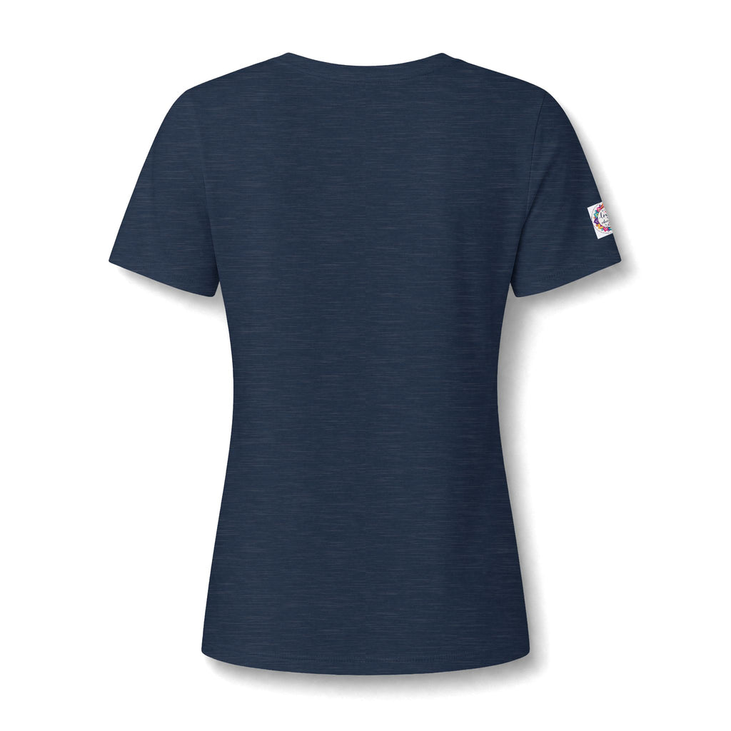Women's V-Neck Tee - 'Wildly Hopeful' Floral Graphic