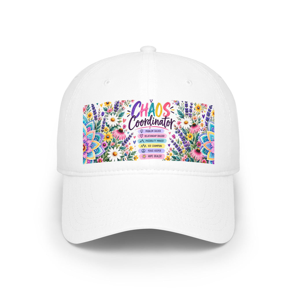 Chaos Coordinator Floral Baseball Cap — Funny Mom Gift