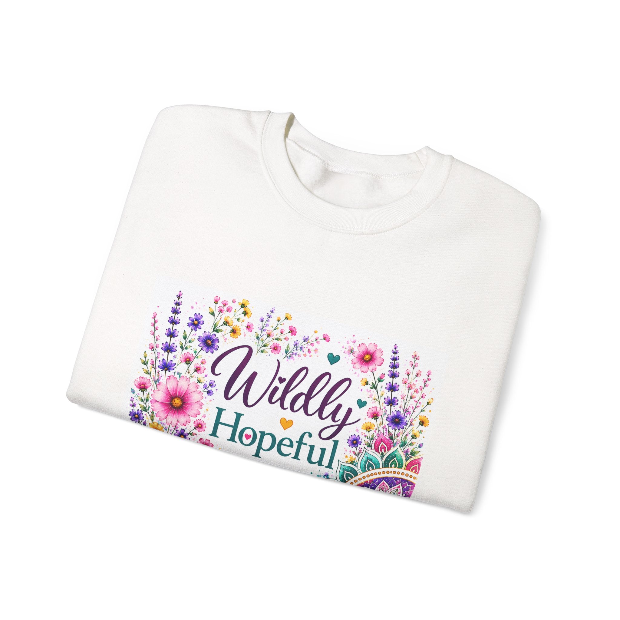 Crewneck Sweatshirt — Wildly Hopeful Floral Graphic