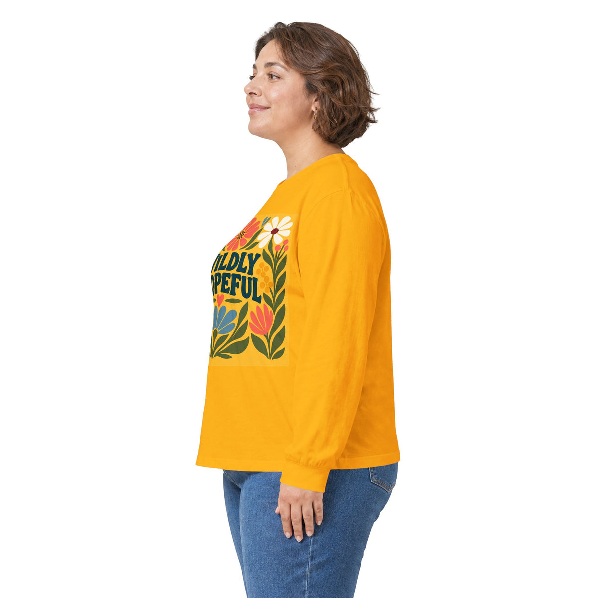 Wildly Hopeful Retro Floral Long Sleeve Tee