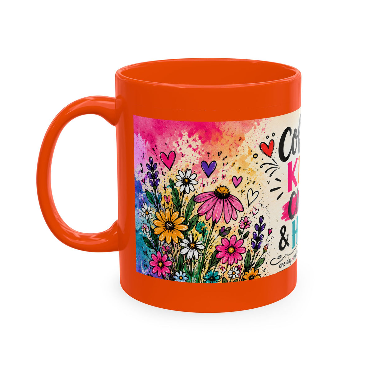Coffee, Kids, Chaos & Hope Ceramic Mug — Colorful Teacher/Counselor/Principal/Mom Gift