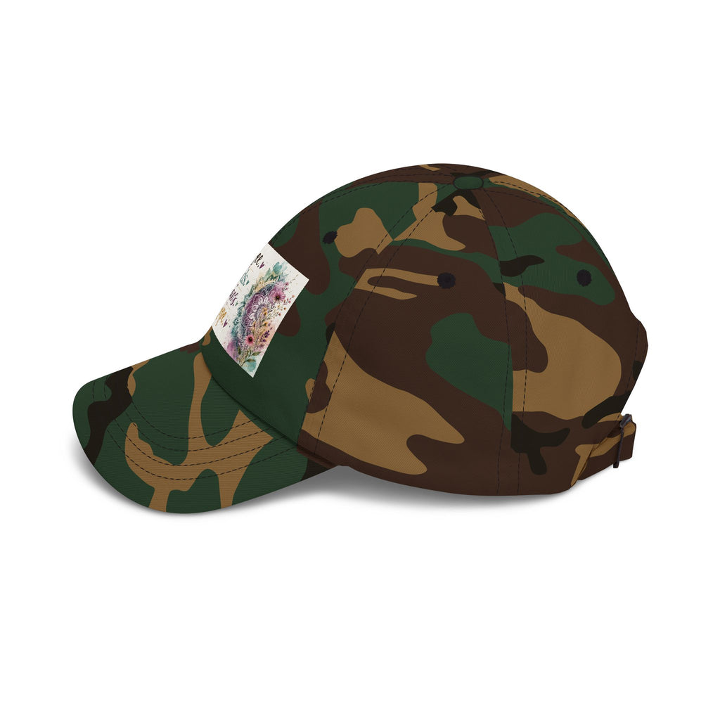 Coffee, Kids, Chaos, Hope Dad Cap — Floral Mom Baseball Hat
