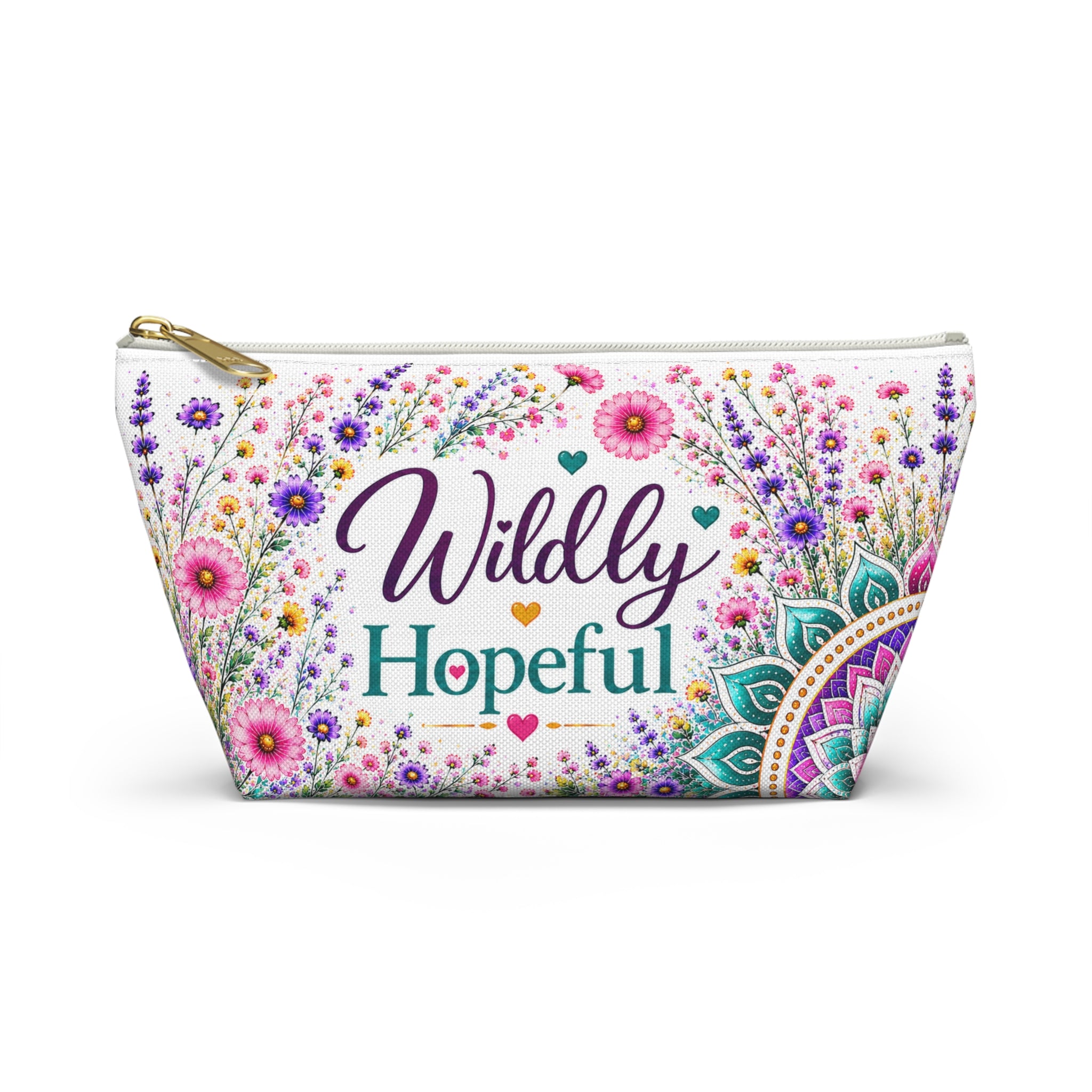 Wildly Hopeful Floral Accessory Pouch