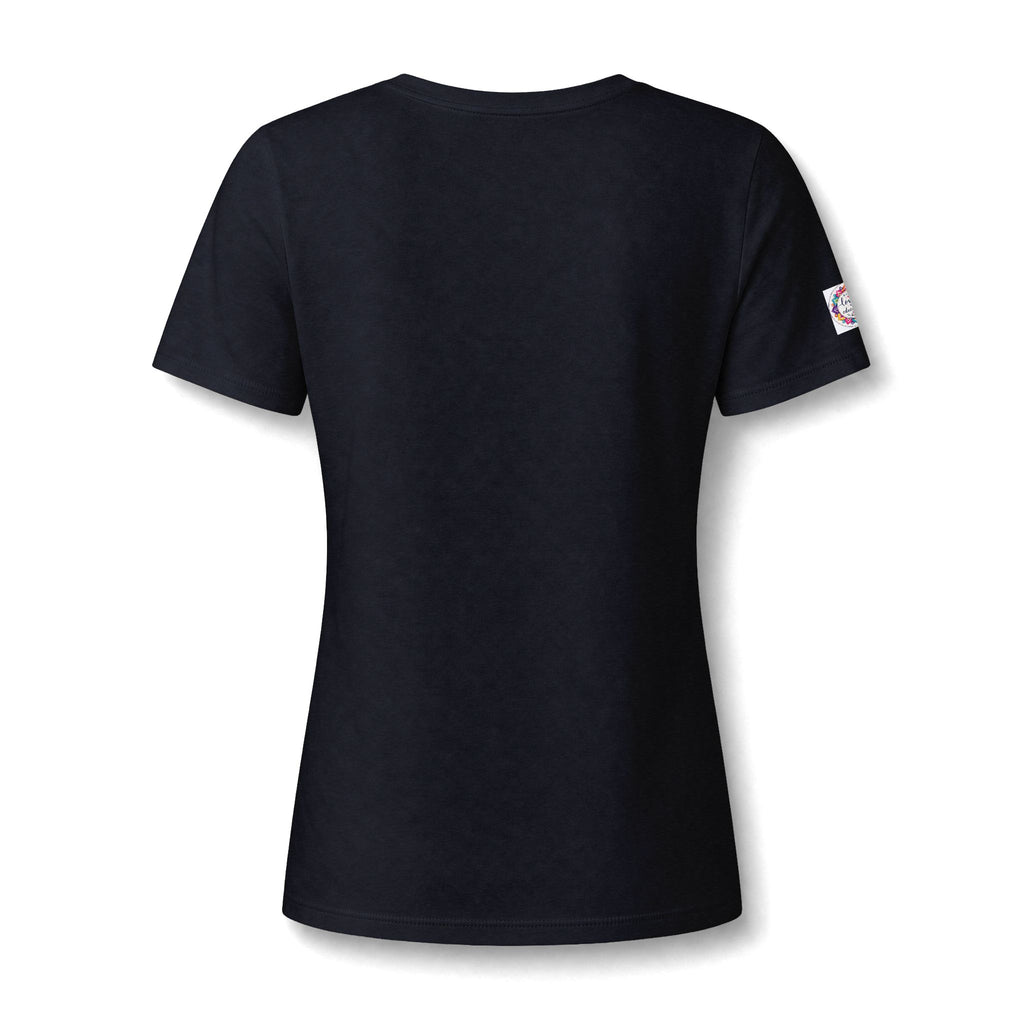Women's V-Neck Tee - 'Wildly Hopeful' Floral Graphic