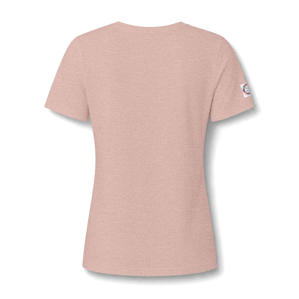 Women's V-Neck Tee - 'Wildly Hopeful' Floral Graphic